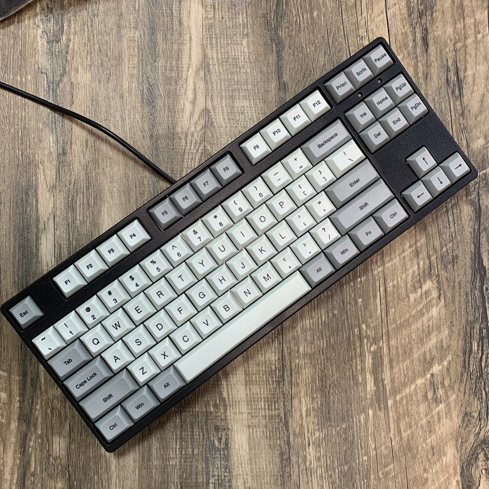 F87 White F-87 Mechanical Keyboard Type-C Line Isolated White PBT keycap